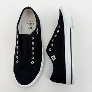 Hurley Chloe Black Slip On Sneakers | Size 6.5 | Canvas Skater Shoes